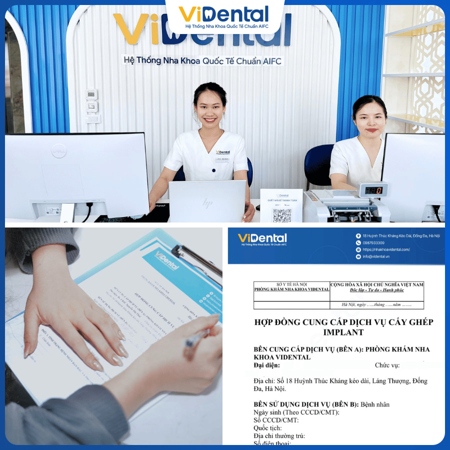 Khách hàng an tâm trả góp trồng răng Implant tại nha khoa ViDental