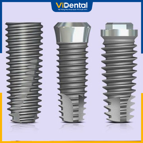 Trụ Implant được làm từ Titanium, dùng để thay chân răng thật