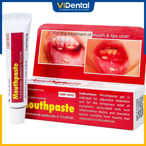 Mouthpaste giúp làm liền vết loét khá tốt